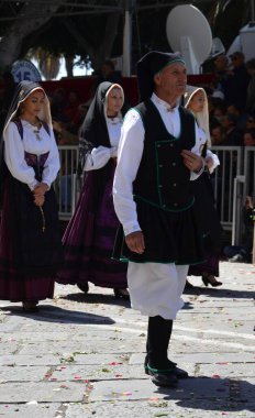 Cagliari, Sardunya 05.01.2019: Aziz Efisio dini geçit töreni