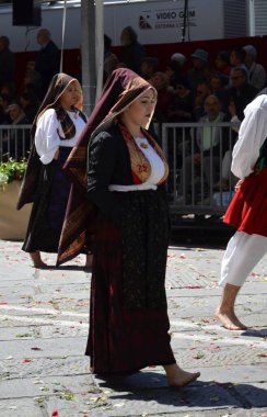 Cagliari, Sardunya 05.01.2019: Aziz Efisio dini geçit töreni