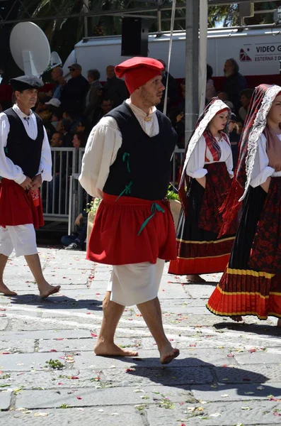 Cagliari, Sardunya 05.01.2019: Aziz Efisio dini geçit töreni