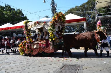 Cagliari, Sardunya 05.01.2019: Aziz Efisio dini geçit töreni