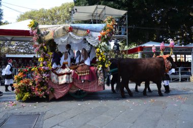Cagliari, Sardunya 05.01.2019: Aziz Efisio dini geçit töreni
