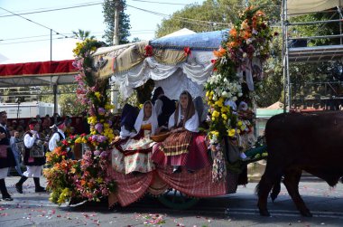 Cagliari, Sardunya 05.01.2019: Aziz Efisio dini geçit töreni