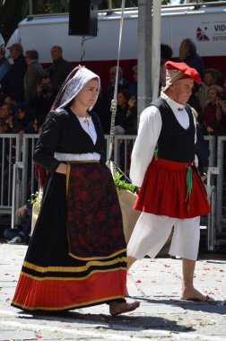 Cagliari, Sardunya 05.01.2019: Aziz Efisio dini geçit töreni