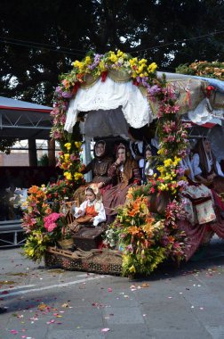 Cagliari, Sardunya 05.01.2019: Aziz Efisio dini geçit töreni