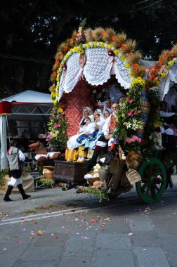 Cagliari, Sardunya 05.01.2019: Aziz Efisio dini geçit töreni