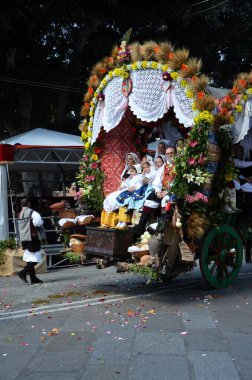 Cagliari, Sardunya 05.01.2019: Aziz Efisio dini geçit töreni