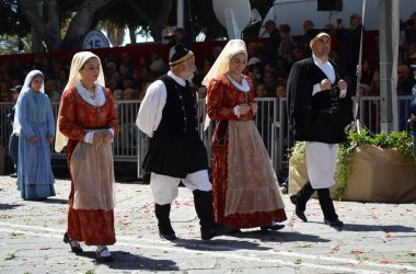 Cagliari, Sardunya 05.01.2019: Aziz Efisio dini geçit töreni