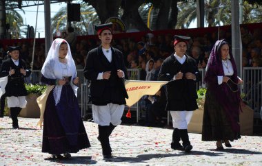 Cagliari, Sardunya 05.01.2019: Aziz Efisio dini geçit töreni