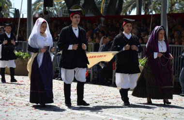 Cagliari, Sardunya 05.01.2019: Aziz Efisio dini geçit töreni