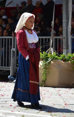 Cagliari, Sardunya 05.01.2019: Aziz Efisio dini geçit töreni