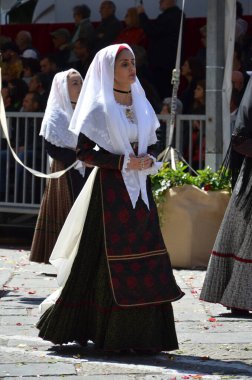 Cagliari, Sardunya 05.01.2019: Aziz Efisio dini geçit töreni