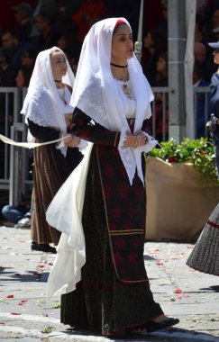 Cagliari, Sardunya 05.01.2019: Aziz Efisio dini geçit töreni