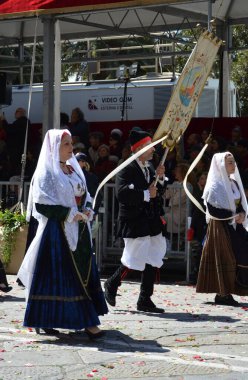 Cagliari, Sardunya 05.01.2019: Aziz Efisio dini geçit töreni