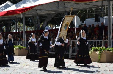 Cagliari, Sardunya 05.01.2019: Aziz Efisio dini geçit töreni