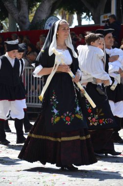 Cagliari, Sardunya 05.01.2019: Aziz Efisio dini geçit töreni