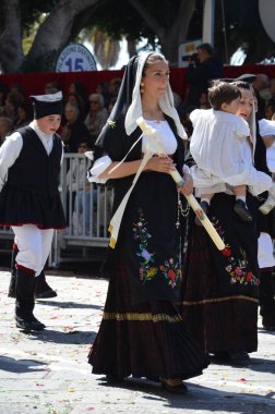 Cagliari, Sardunya 05.01.2019: Aziz Efisio dini geçit töreni