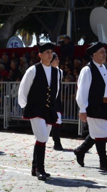 Cagliari, Sardunya 05.01.2019: Aziz Efisio dini geçit töreni