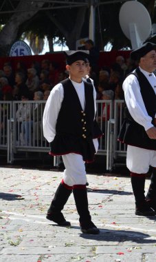 Cagliari, Sardunya 05.01.2019: Aziz Efisio dini geçit töreni