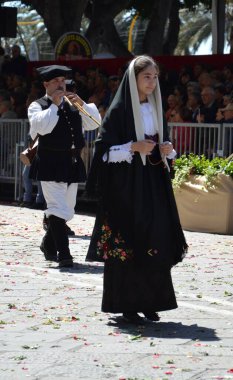 Cagliari, Sardunya 05.01.2019: Aziz Efisio dini geçit töreni