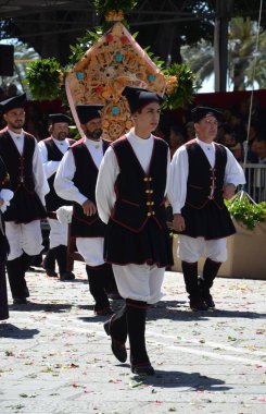 Cagliari, Sardunya 05.01.2019: Aziz Efisio dini geçit töreni