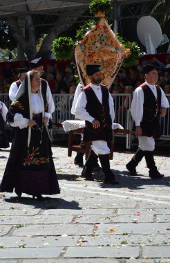 Cagliari, Sardunya 05.01.2019: Aziz Efisio dini geçit töreni