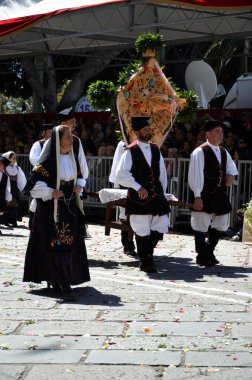 Cagliari, Sardunya 05.01.2019: Aziz Efisio dini geçit töreni