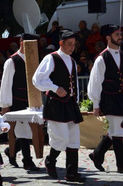 Cagliari, Sardunya 05.01.2019: Aziz Efisio dini geçit töreni