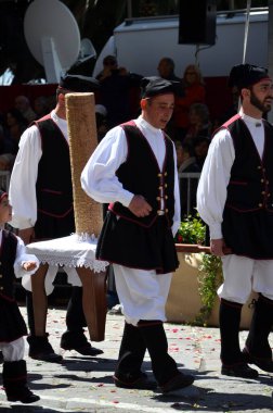 Cagliari, Sardunya 05.01.2019: Aziz Efisio dini geçit töreni