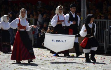 Cagliari, Sardunya 05.01.2019: Aziz Efisio dini geçit töreni