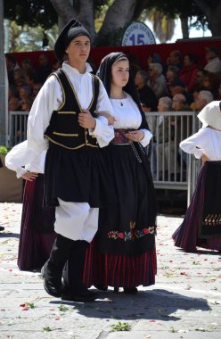 Cagliari, Sardunya 05.01.2019: Aziz Efisio dini geçit töreni