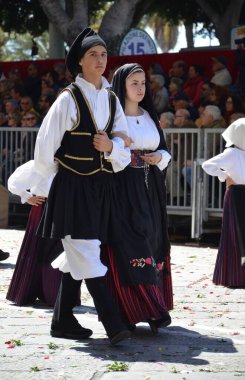 Cagliari, Sardunya 05.01.2019: Aziz Efisio dini geçit töreni