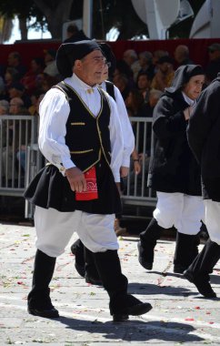 Cagliari, Sardunya 05.01.2019: Aziz Efisio dini geçit töreni