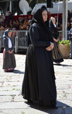 Cagliari, Sardunya 05.01.2019: Aziz Efisio dini geçit töreni