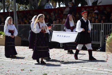 Cagliari, Sardunya 05.01.2019: Aziz Efisio dini geçit töreni