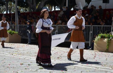 Cagliari, Sardunya 05.01.2019: Aziz Efisio dini geçit töreni