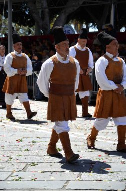 Cagliari, Sardunya 05.01.2019: Aziz Efisio dini geçit töreni