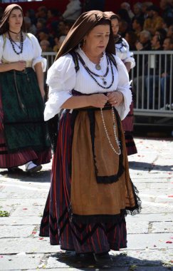 Cagliari, Sardunya 05.01.2019: Aziz Efisio dini geçit töreni