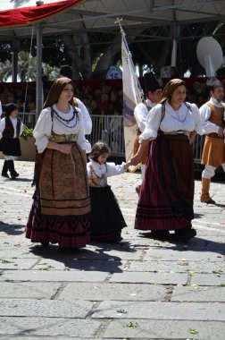 Cagliari, Sardunya 05.01.2019: Aziz Efisio dini geçit töreni
