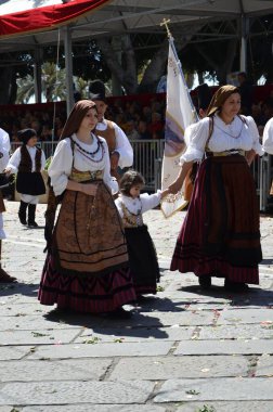 Cagliari, Sardunya 05.01.2019: Aziz Efisio dini geçit töreni