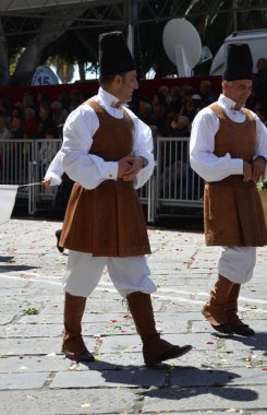 Cagliari, Sardunya 05.01.2019: Aziz Efisio dini geçit töreni