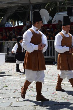 Cagliari, Sardunya 05.01.2019: Aziz Efisio dini geçit töreni