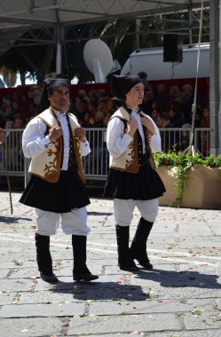 Cagliari, Sardunya 05.01.2019: Aziz Efisio dini geçit töreni