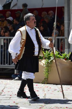 Cagliari, Sardunya 05.01.2019: Aziz Efisio dini geçit töreni