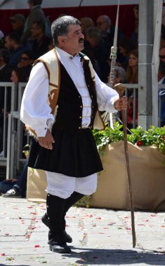 Cagliari, Sardunya 05.01.2019: Aziz Efisio dini geçit töreni