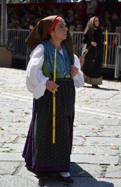 Cagliari, Sardunya 05.01.2019: Aziz Efisio dini geçit töreni