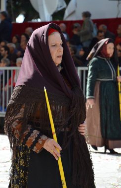 Cagliari, Sardunya 05.01.2019: Aziz Efisio dini geçit töreni