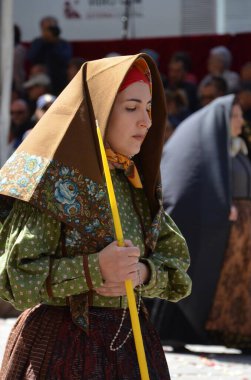 Cagliari, Sardunya 05.01.2019: Aziz Efisio dini geçit töreni