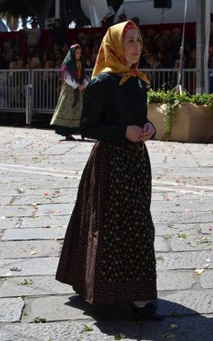 Cagliari, Sardunya 05.01.2019: Aziz Efisio dini geçit töreni