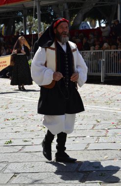 Cagliari, Sardunya 05.01.2019: Aziz Efisio dini geçit töreni