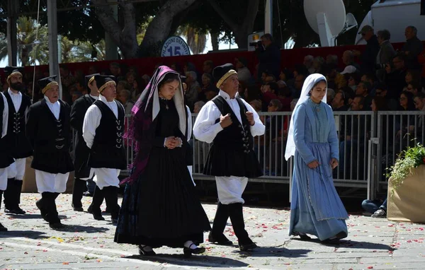 Cagliari, Sardunya 05.01.2019: Aziz Efisio dini geçit töreni